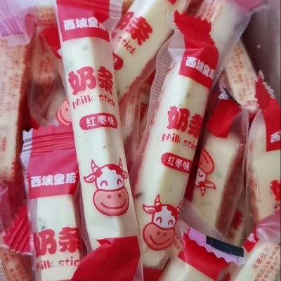 新疆原味奶条奶酪棒嚼着的吃牛奶儿童零食500g袋/散装批发代发图2