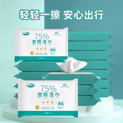 一次性75%酒精棉片清洁杀菌酒精湿巾棉手机屏幕清洁羽绒服湿巾   5件图2