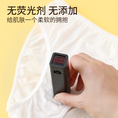 一次性纯棉内裤 男女性中腰免洗大码旅行产妇月子日抛5条装内裤图3