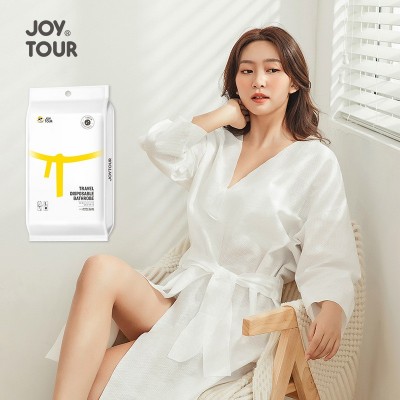 JoyTour 一次性浴袍女长款酒店旅行桑拿汗蒸温泉男士浴服免洗睡衣   2件图3