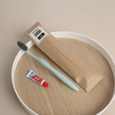 牛皮纸袋系列酒店洗漱用品套装批发 一次性牙刷剃须刀旅行便携装  5000个图2