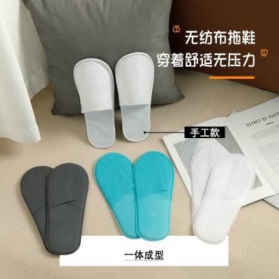 酒店专用一次性拖鞋宾馆民宿家用待客美容院高级加厚防滑用品批发  10双图2