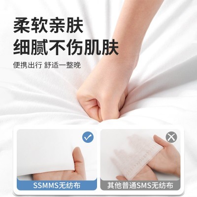 旅行一次性床单被套枕套被罩四件套双人旅游民宿酒店用品套装批发图2