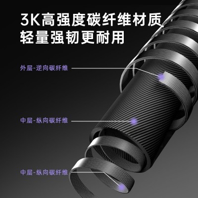 碳纤维登山杖伸缩老人拐杖3节可调节便携登山必备用品户外徒步杖图3