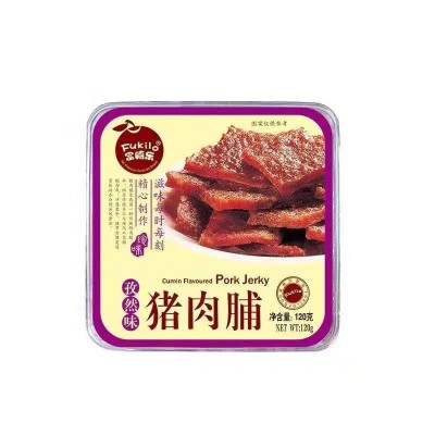 富崎乐猪肉脯牛肉脯120g盒装孜然牛肉干肉条手撕肉脯熟食办公零食  2盒图2