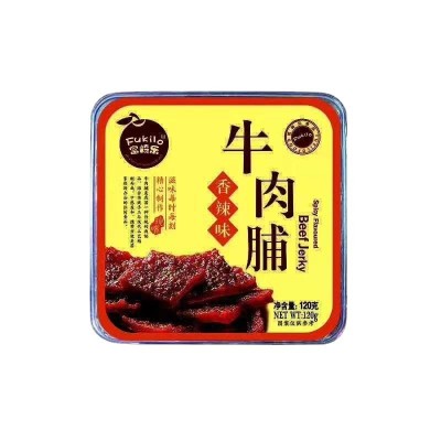 富崎乐猪肉脯牛肉脯120g盒装孜然牛肉干肉条手撕肉脯熟食办公零食  2盒图5