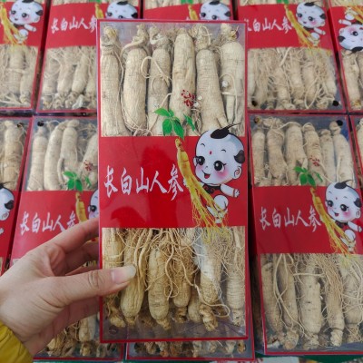 干人参批发各规格长白山人参整根人参干货人参须整枝白参生晒参图4