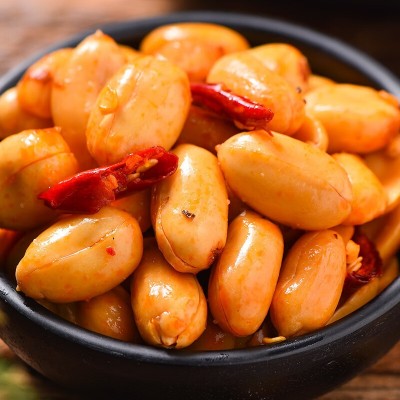 【麻辣花生】-麻辣椒盐味油炸下酒菜鬼花生仁坚果炒货干果零食图4