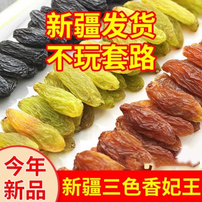 新疆葡萄干绿宝石绿香妃红王黑加仑干果零食大颗粒健康水果图3