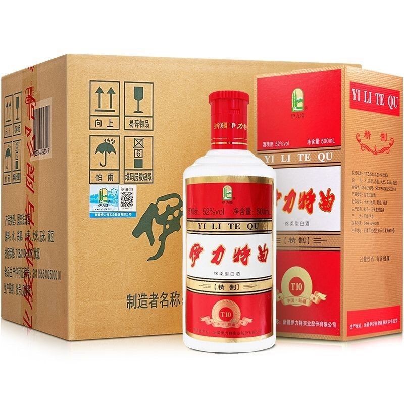 新疆伊力特曲伊力特粮食酒白酒52度500ML 绵柔型整箱6瓶 包邮 新疆伊力特曲伊力特粮食酒白酒52度500ML 绵柔型整箱6瓶 包邮