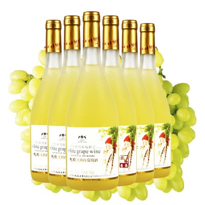 新疆驼铃无核白白葡萄酒10度750ml整箱6瓶 新疆葡萄酒 包邮