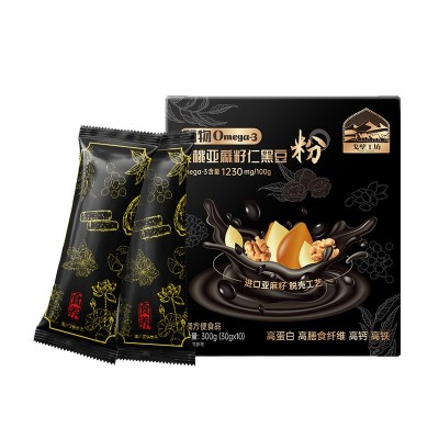 戈壁工坊 核桃亚麻籽仁黑豆粉30g*10条装早餐代餐粉五黑粉杂粮粉图5