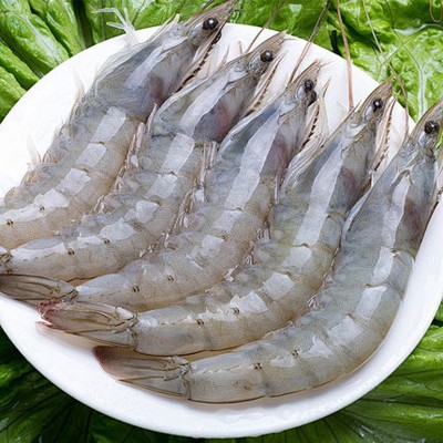 【新疆特产】新疆海鲜青虾30-40盐田大虾鲜活冷冻1.5kg冰鲜虾图2