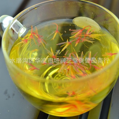 新疆红花不掺料批发新货草红花茶500g散装泡脚配艾草红花  2件图2