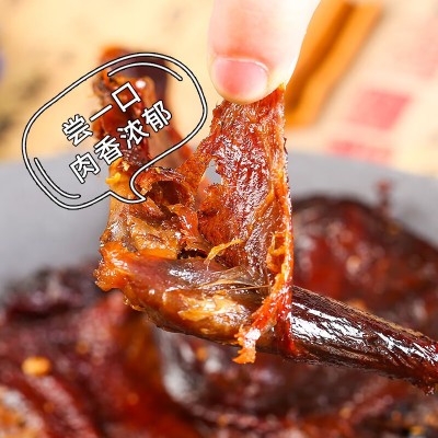 超大整只500g手撕酱板鸭湖南常德特产卤味熟食酱鸭小吃休闲零食品图3