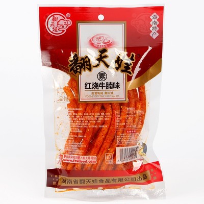 翻天娃麻辣条136g/袋薯条味红烧牛腩味素食面筋 湖南特产零食批发  10袋图4