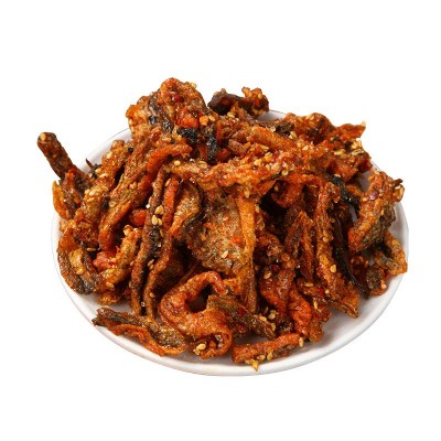 心里话香辣鱼皮82g即食海鲜小吃休闲鱼类零食香酥烧烤味网红零食   10袋图5