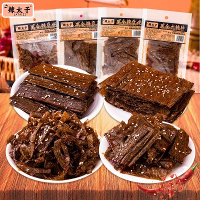 辣太子黑金辣条组合湖南特产网红大辣片豆皮豆卷豆丝追剧解馋小吃  1包